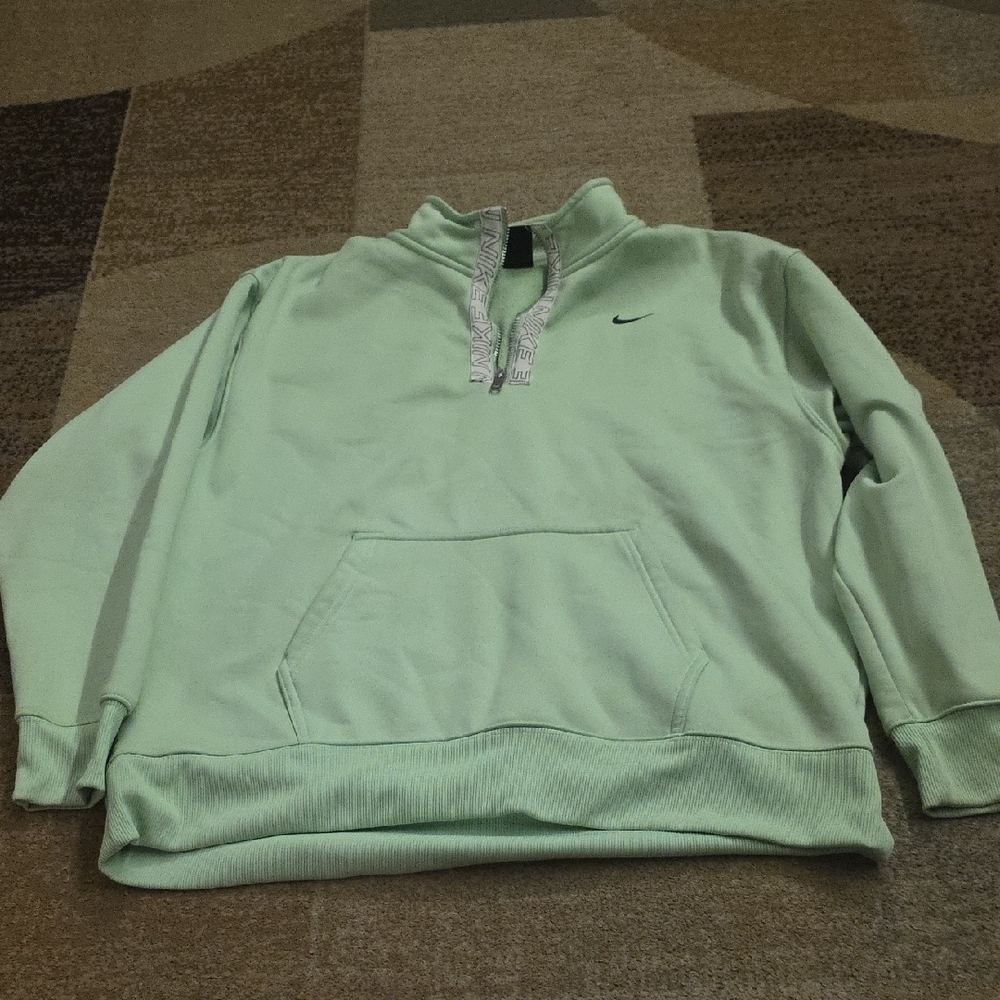 Nike Light Green Half-Zip Sweatshirt
